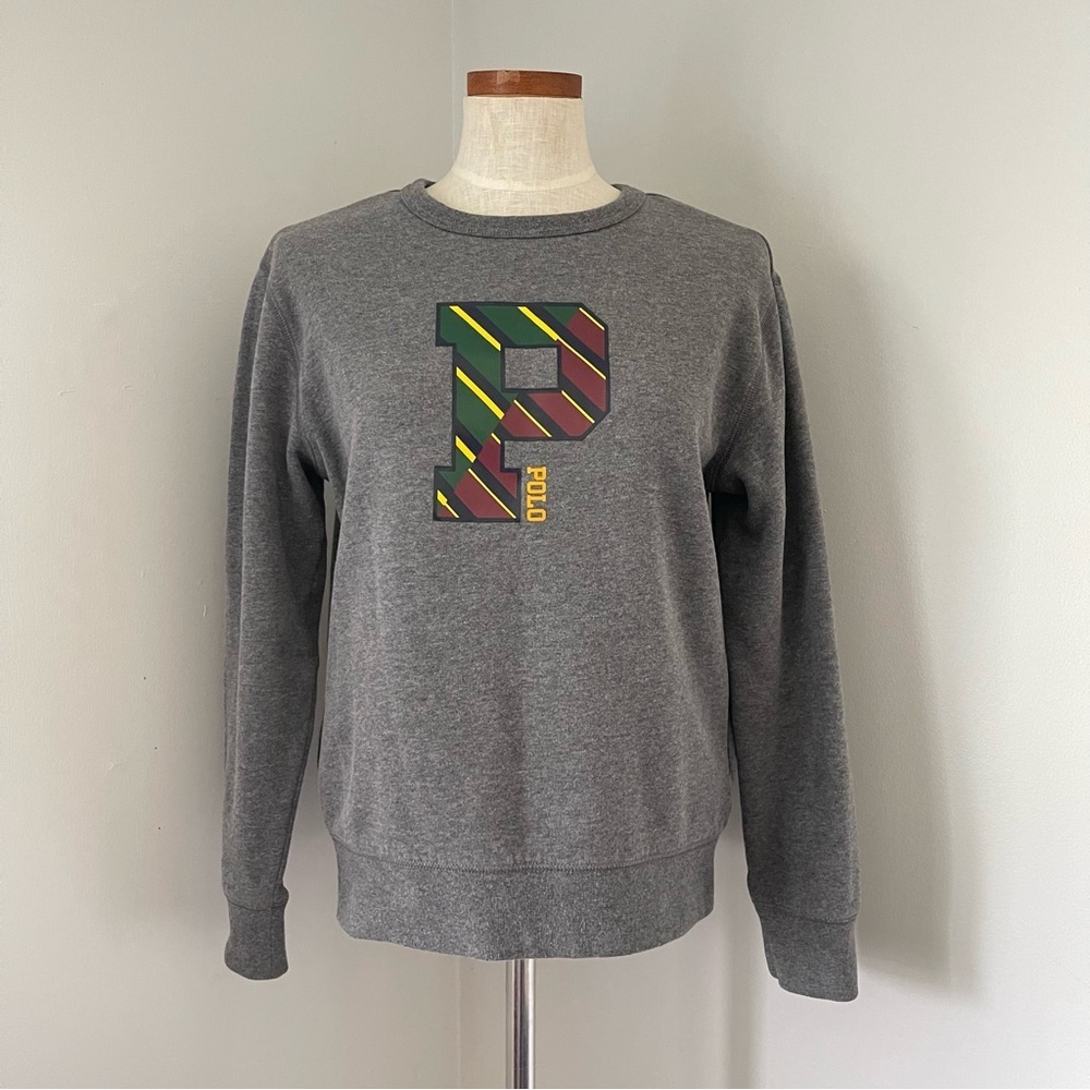 Boys Polo Ralph Lauren Grey Crewneck sweatshirt size Large 14/16 EUC